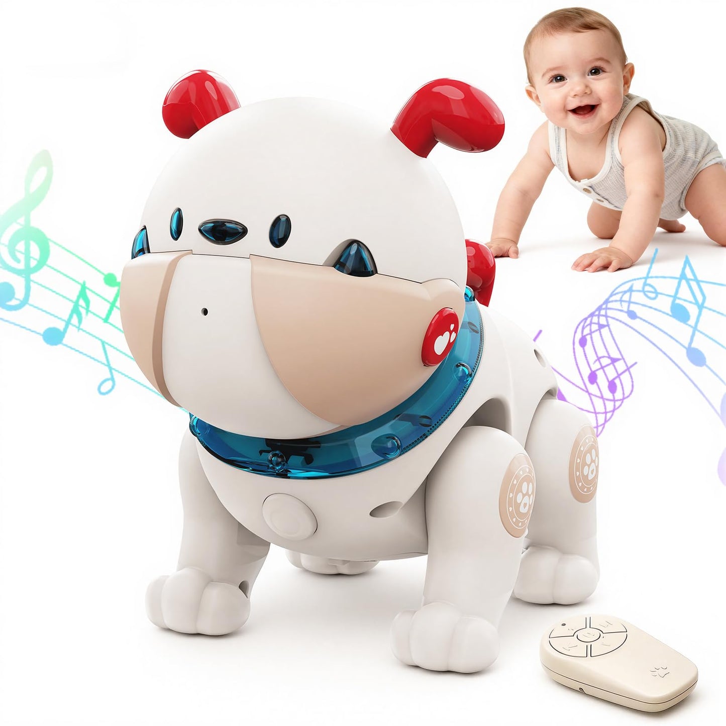 great dachong Baby Toys for 6-12 Months: Musical Crawling Dog Toy with Dancing, Recording & Lights, First Birthday Gift for Boys & Girls, Tummy Time Sensory Toy for Toddlers 1-3