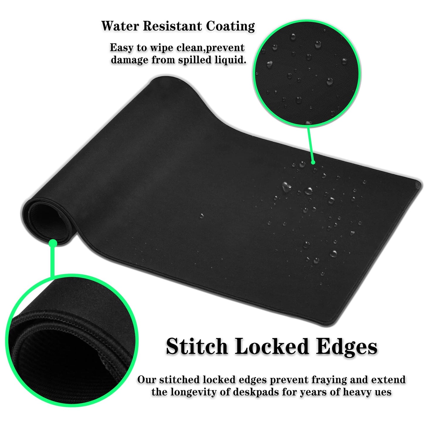 Samgula Large Mouse Mat Black Gaming Mousepad, Oversized Mouse Pads Long Desk Pad, Desktop Computer Pad Waterproof Non-Slip Rubber Base, 35.4 X 15.7 inch for Work/Game/Office/Home Science Formulas