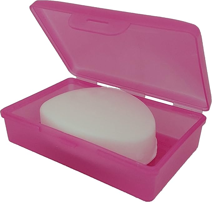 Soap Box Raspberry, 1 Ct - Made in The USA - Soapbox with Hinged Lid and Secure Latch