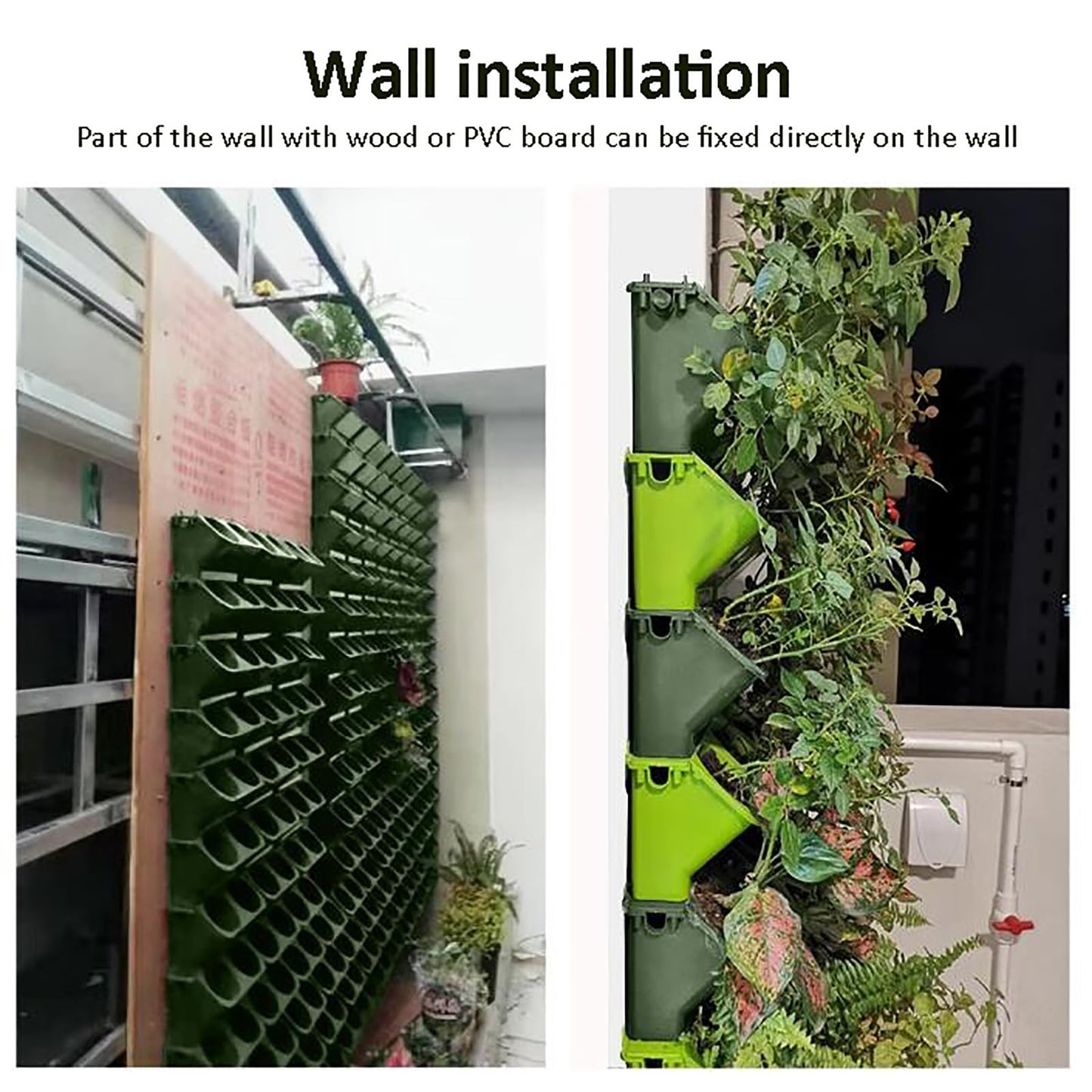 Vertical Wall Planter,stacking Planters For Outdoor Plants,garden Self Watering Wall-mounted Planter,indoor Outdoor Living Wall Planter Hanging Planter,plant Flower Pot Holder Green Herb Wall Decor