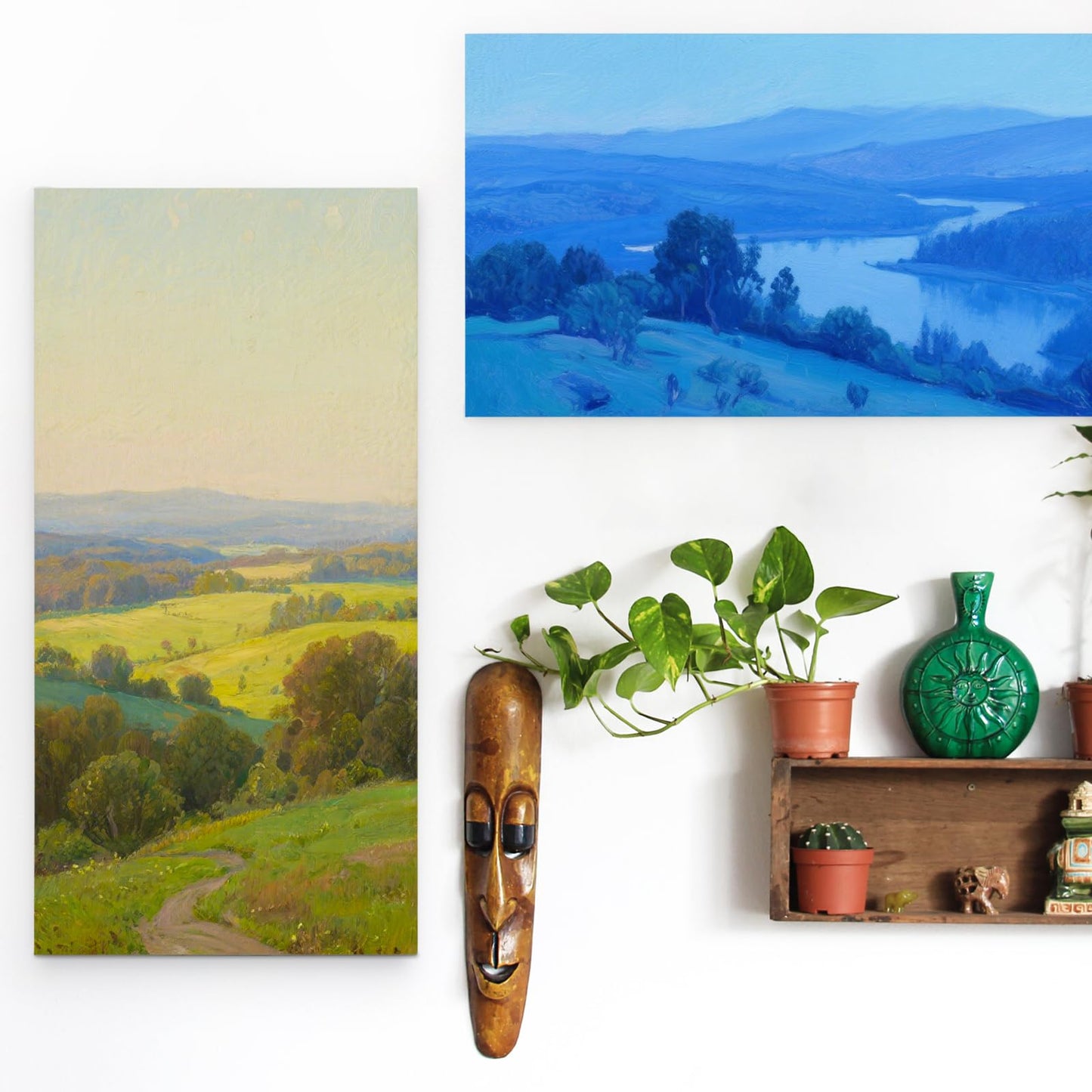 Falling in Art 2 Pack Unfinished Wooden Canvas Panels, 8x16 Gallery Birch Wood Panels Kit, 1 1/2" Deep Art Cradle Boards for Acrylic Painting, Pouring and Burning