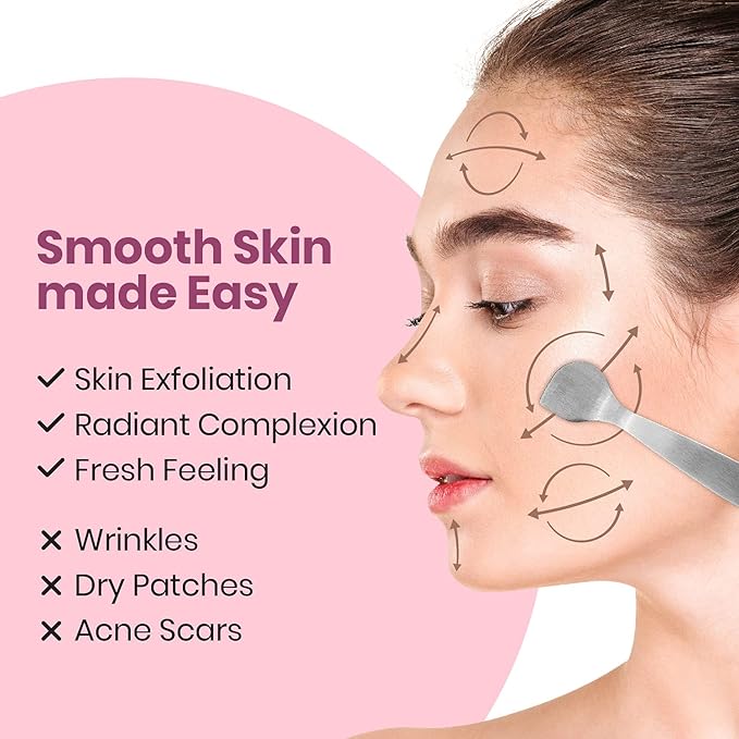 Lindo Beauty Buffer - Microdermabrasion Tool, Diamond Infused, Embedded Silicone Lip Scrubber, For Smooth Skin, Radiant Complexion, Travel Pouch Included