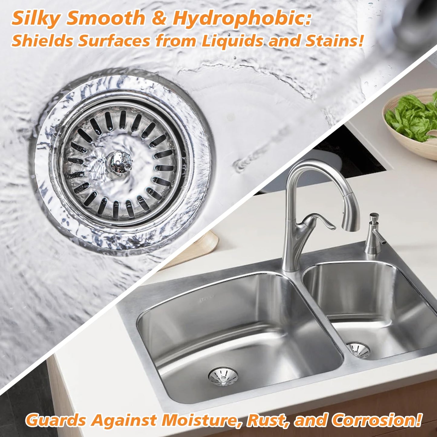 WEYSTOM Ceramic Coating Spray Kit – Nano Protective Sealant for Kitchen & Bathroom | Hydrophobic, Anti-Fingerprint & Stain-Resistant Surface Coating, Long-Lasting Shine