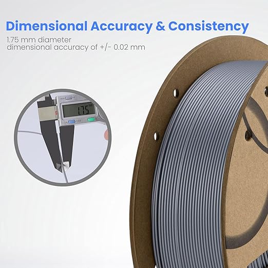 ELEGOO PLA Filament 1.75mm Orange 1KG, 3D Printer Filament Dimensional Accuracy +/- 0.02mm, 1kg Cardboard Spool(2.2lbs) 3D Printing Filament Fits for Most FDM 3D Printers