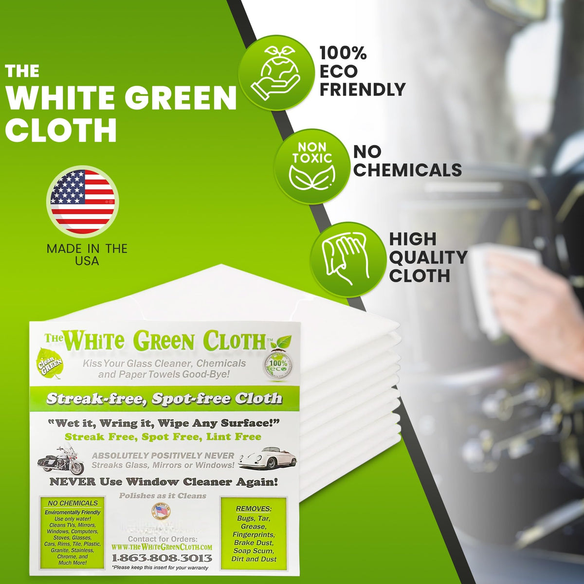 10 Pack Reusable Cleaning Cloths for Streak (10 Count)