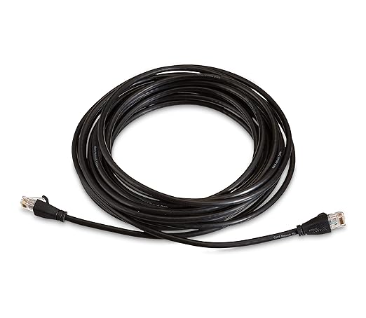Amazon Basics RJ45 Cat 6 Ethernet Patch Cable, 1Gpbs Transfer Speed, Gold-Plated Connectors, 25 Foot - 10-Pack, Black