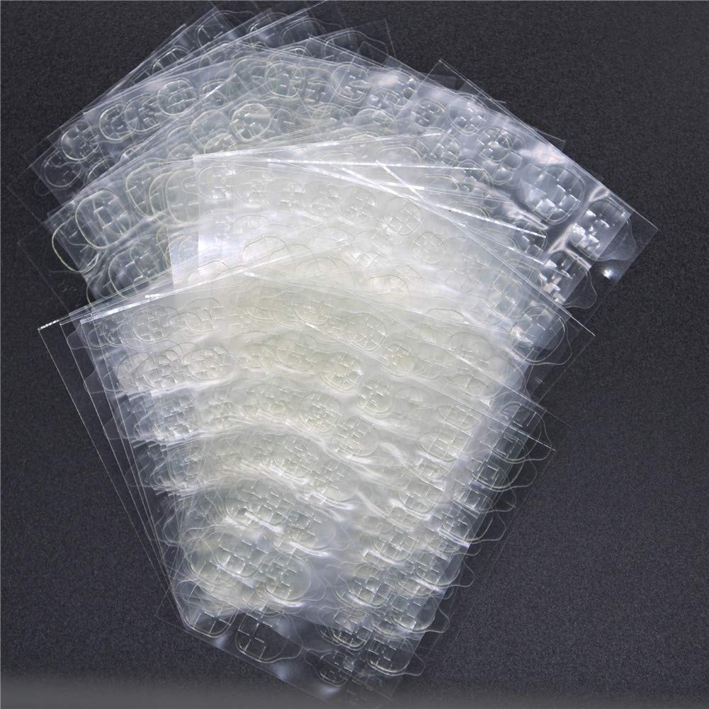 Ivtor 30 Sheets Waterproof Breathable Jelly Double Sided Adhesive Tabs Nail Glue Sticker False Nail Tips…