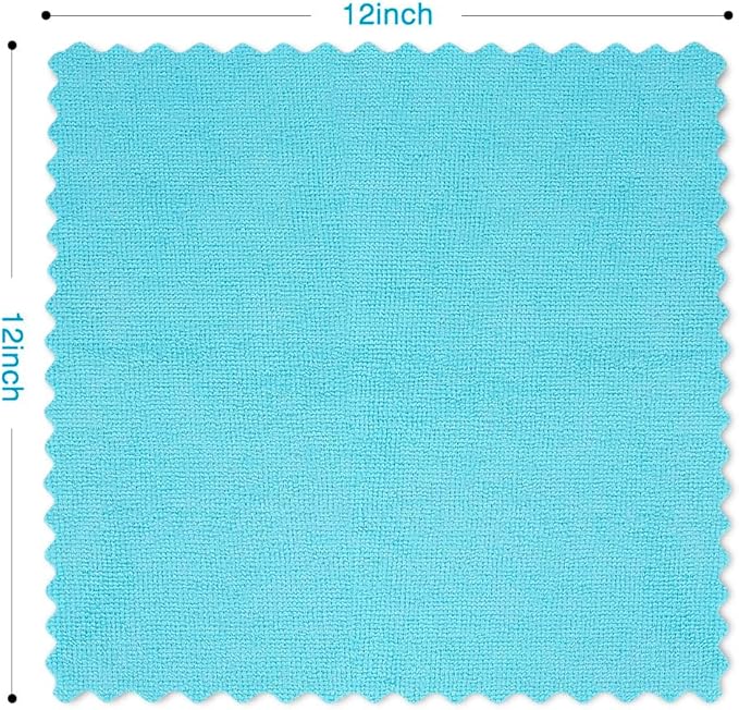 Orighty Microfiber Cleaning Cloths, Pack of 150, Highly Absorbent Cleaning Supplies, Lint Free Cloths for Multiple-use, Powerful Dust Removal Clean Rags for House, Kitchen, Car Care(12x12 inch)