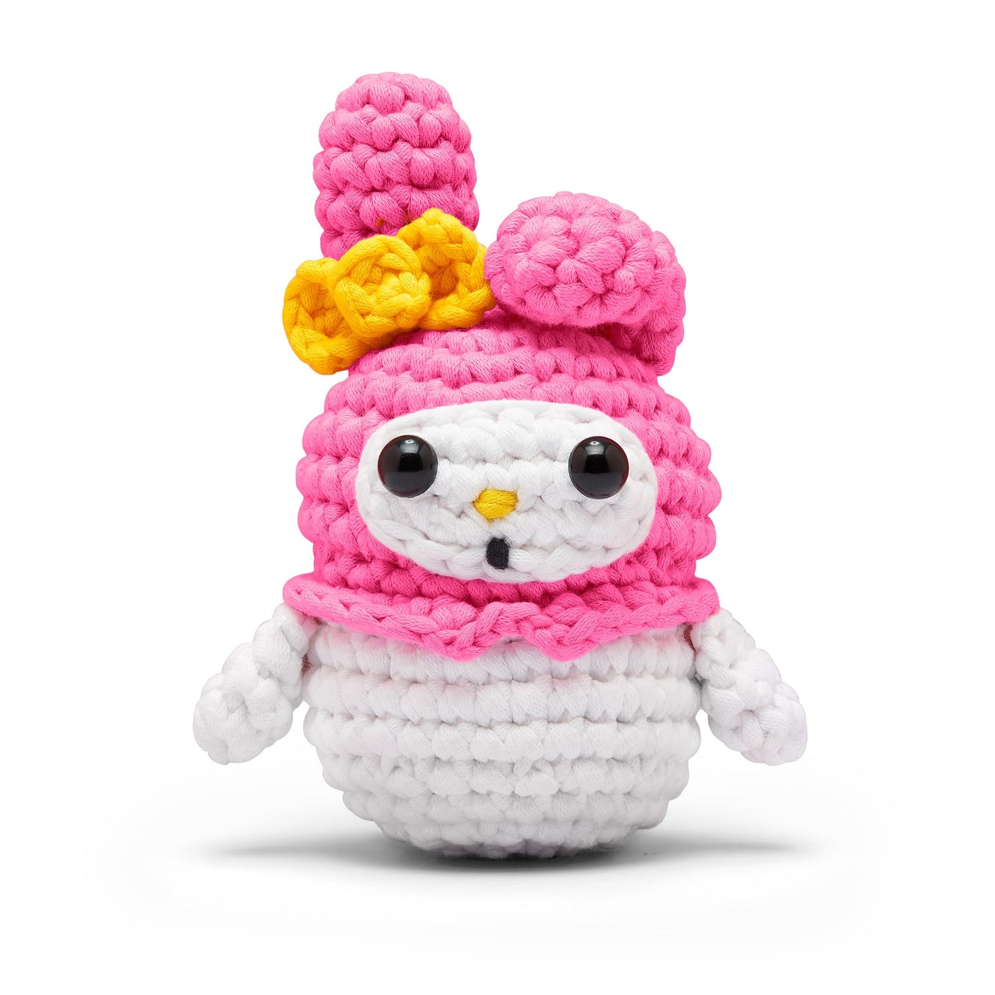 The Woobles Hello Kitty Crochet Kit - Beginners Wooble Crochet Animal Kit Crafts with Easy Peasy Yarn as seen on Shark Tank - with Step-by-Step Video Tutorials (My Melody)
