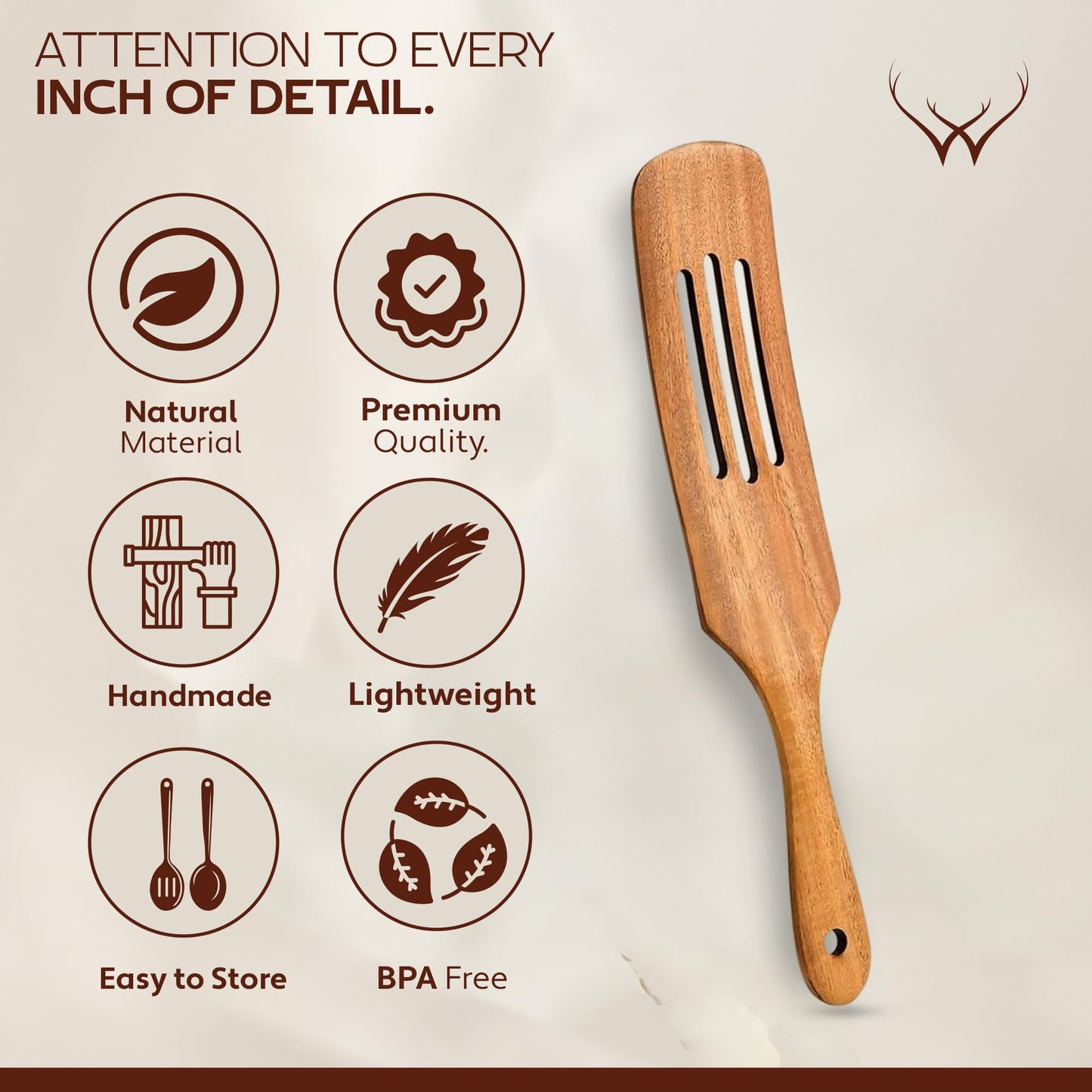 8PCS Wooden Spurtle Set for Cooking – Handmade Premium Wooden Spatula & Turner Set, Nonstick Friendly Flat Frying Utensils with Long Comfortable Handles, Durable Natural Wood Kitchen Tools