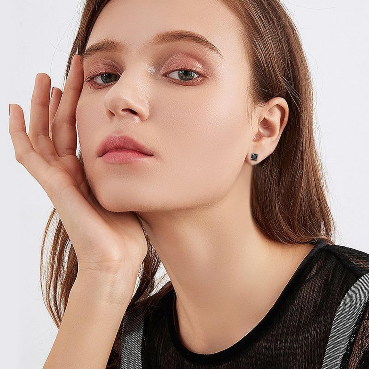 NEWITIN 6 Pairs Stainless Steel Magnetic Stud Earrings for Men Clip on Earring Magnetic Earring Unisex Non Piercing CZ Magnet Studs Diamond Earrings for Women Men