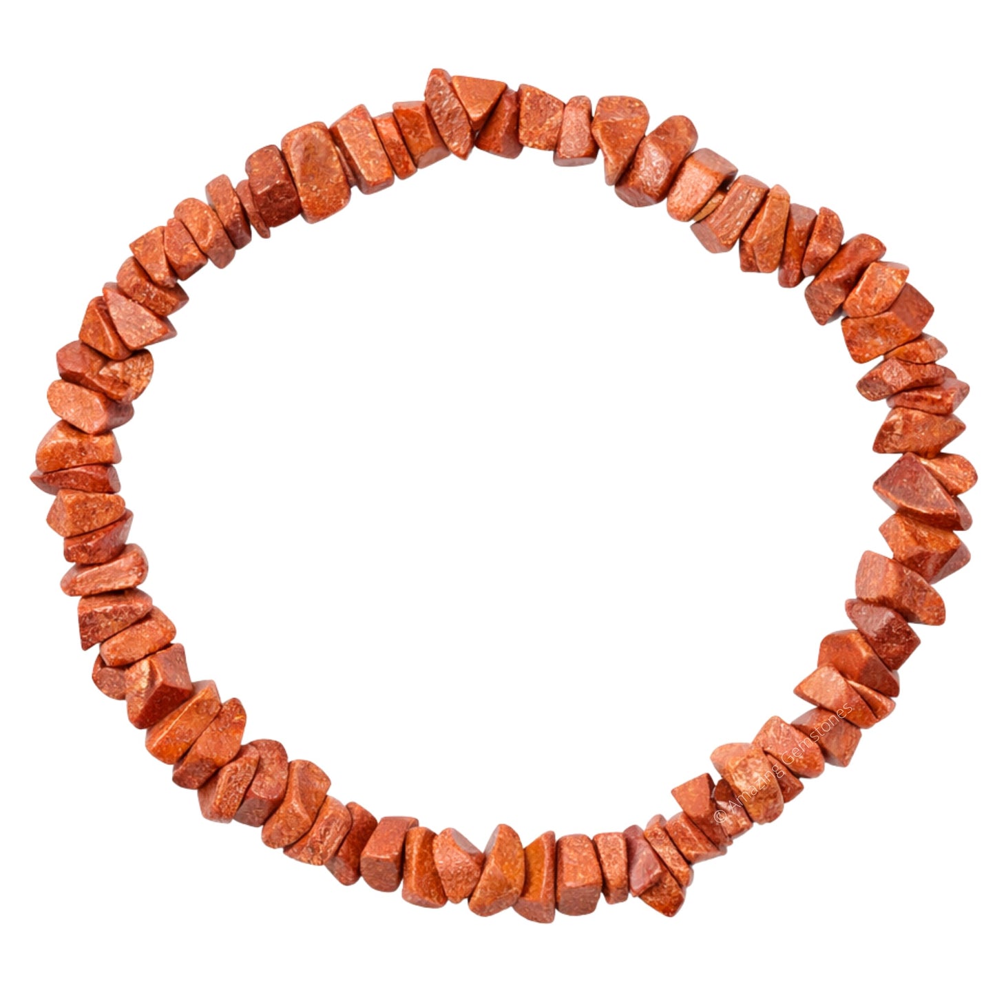 Amazing Gemstone Chips Bracelet (Red Goldstone)