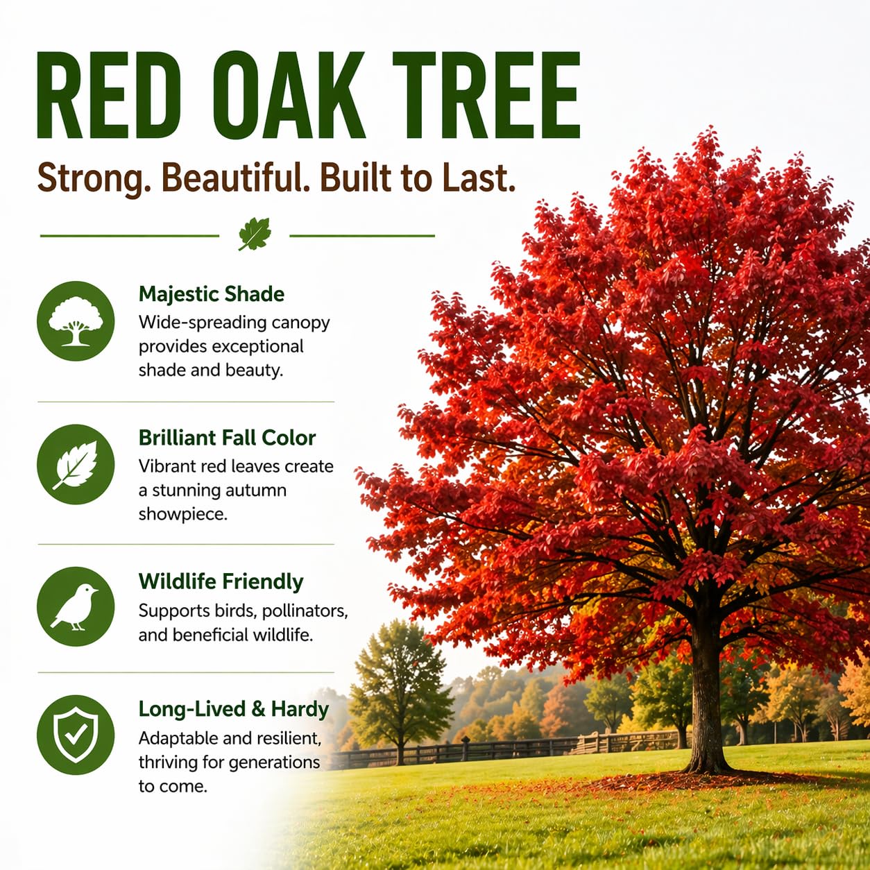 Red Oak Tree Seedlings for Planting | Year Old Rooted and Healthy Seedlings to Plant, Plant Anytime (2 Trees)