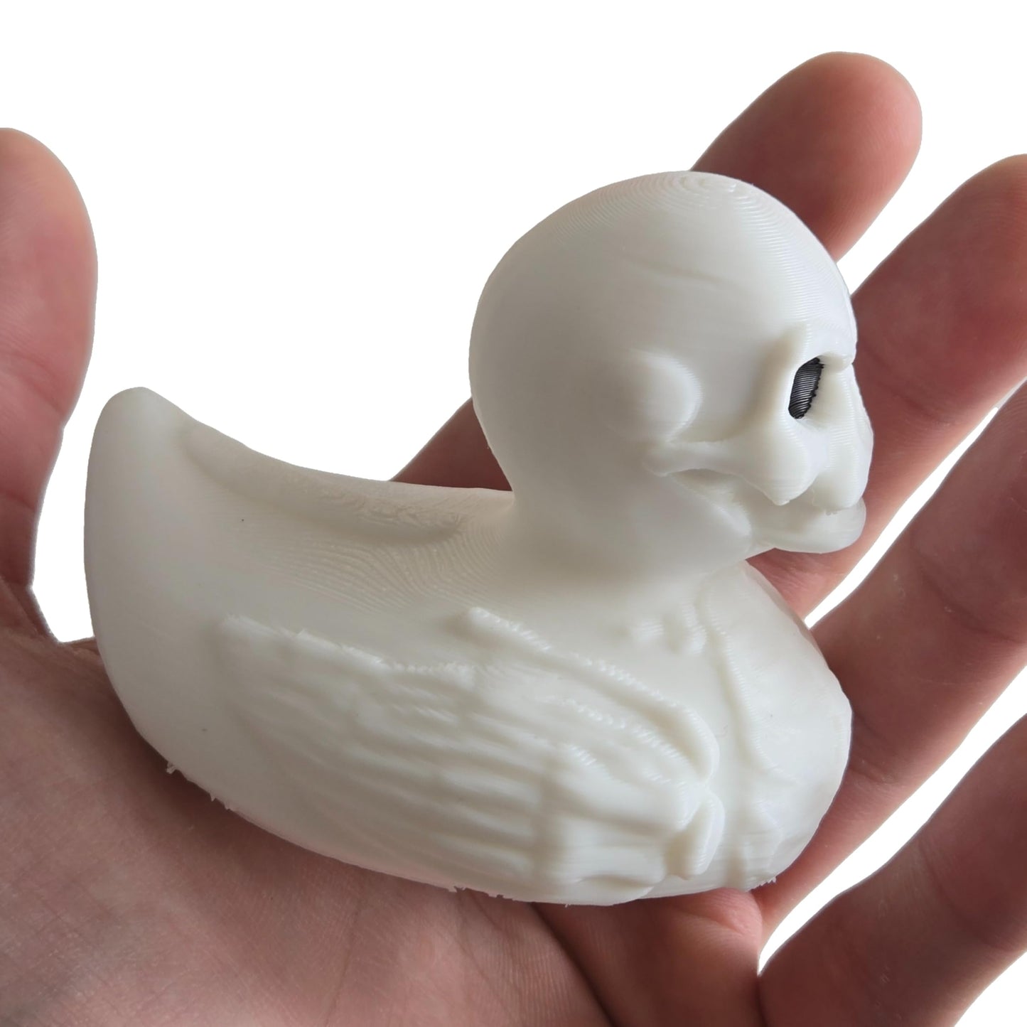 Skeleton Duck Collectible Figurine - Striking Gothic Desk Decor for Unique and Spooky Shelf Display - 3D Printed in Canada