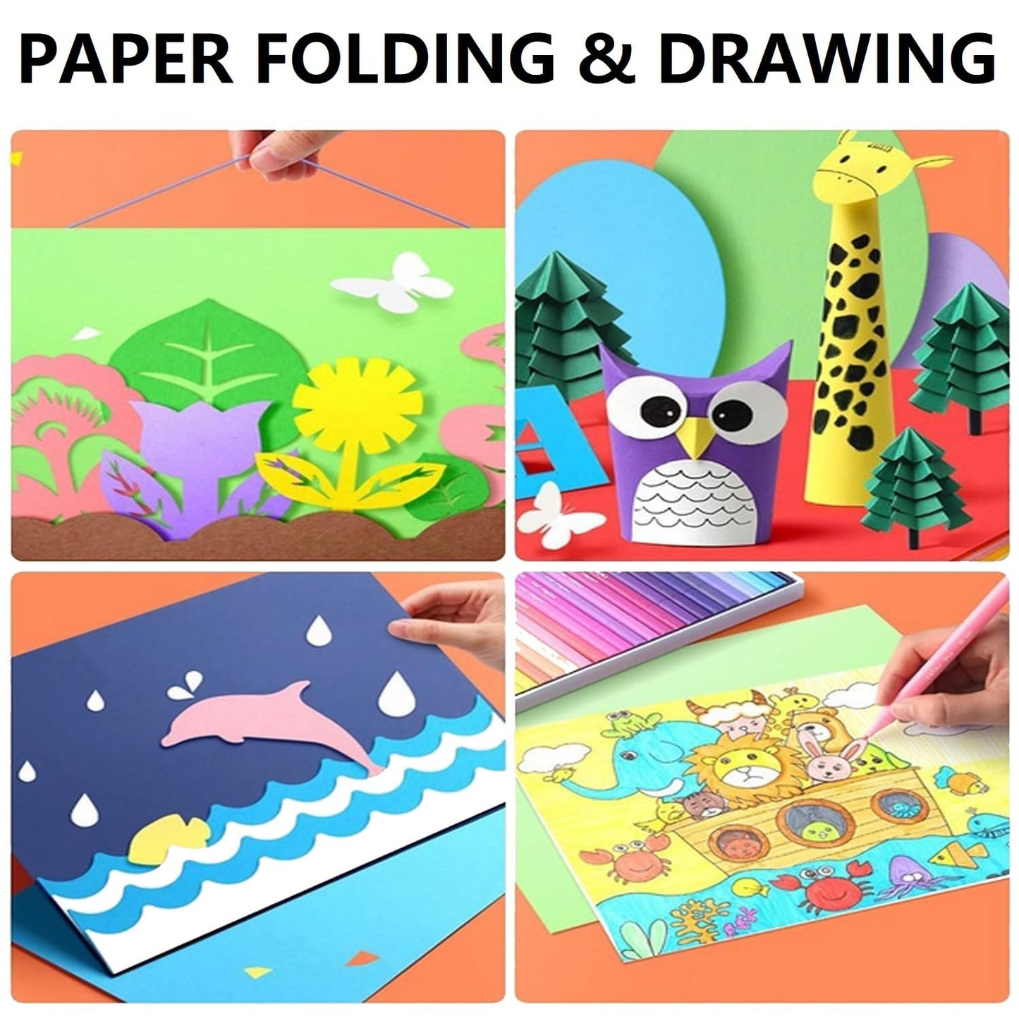 100 Sheets Arts Craft Paper for Drawing 12” x 17” White Construction Paper for Coloring, Creating, School Art Project Supplies, Standard Weight