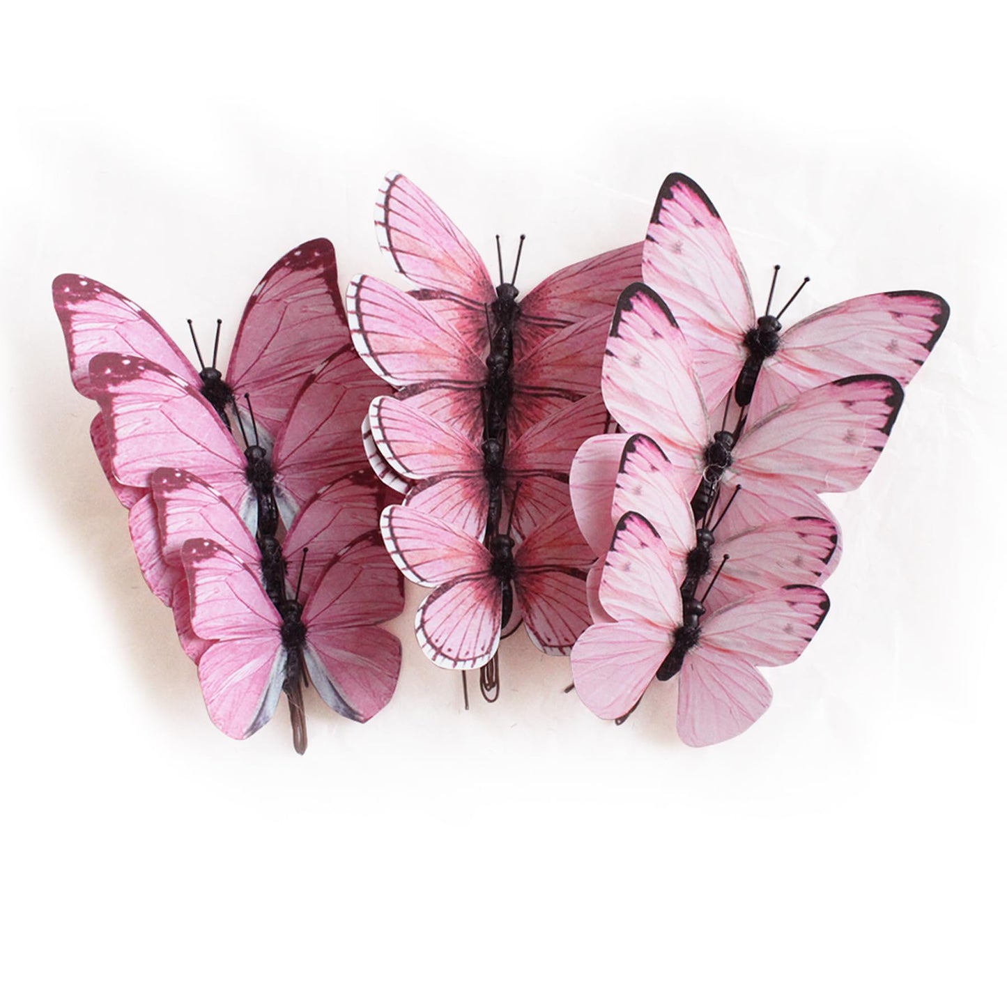 naudassods Artificial 3D Decorative Butterflies, Highly Decorative, Suitable for Weddings, Parties, and Children's Rooms,Creative Home Decor for All Seasons (pink28)