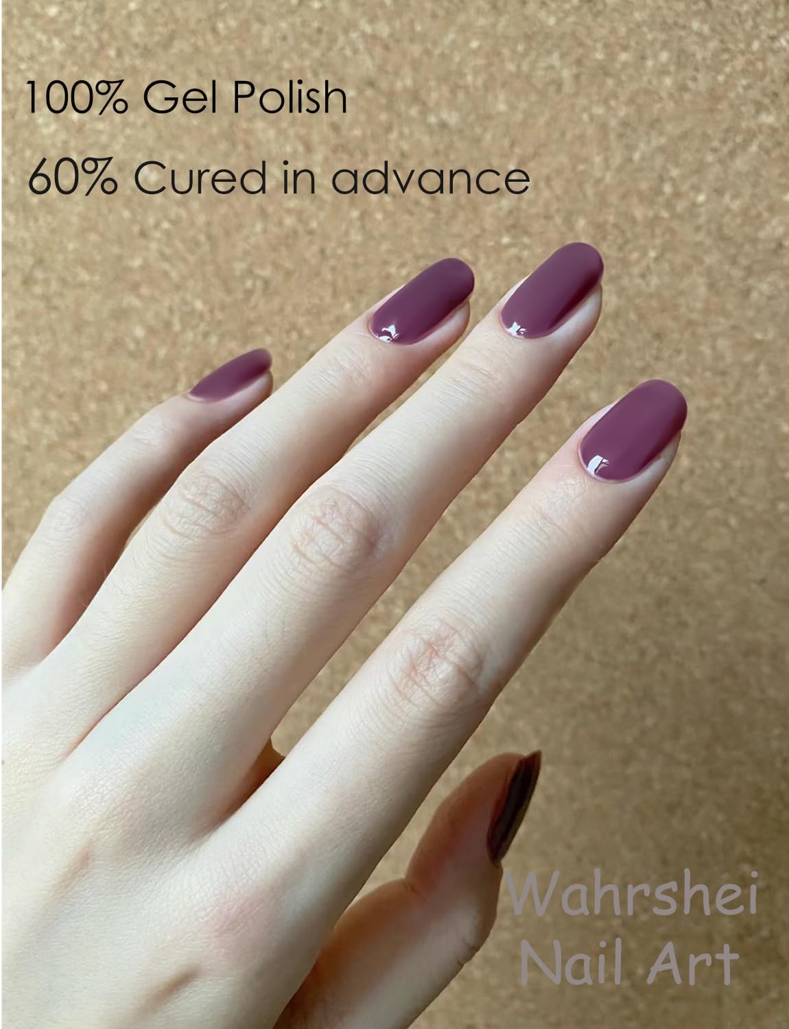 Semi Cured Gel Nail Strips, 20pcs Gel Nail Stickers UV, Semi Cured Gel Nail Wraps for Home Nails DIY (Jelly Plum)