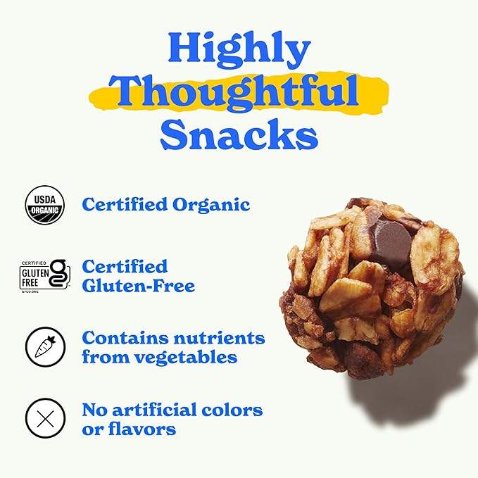 MadeGood Chocolate Banana Granola Bites, 28 Count, Organic and Delicious Snacks