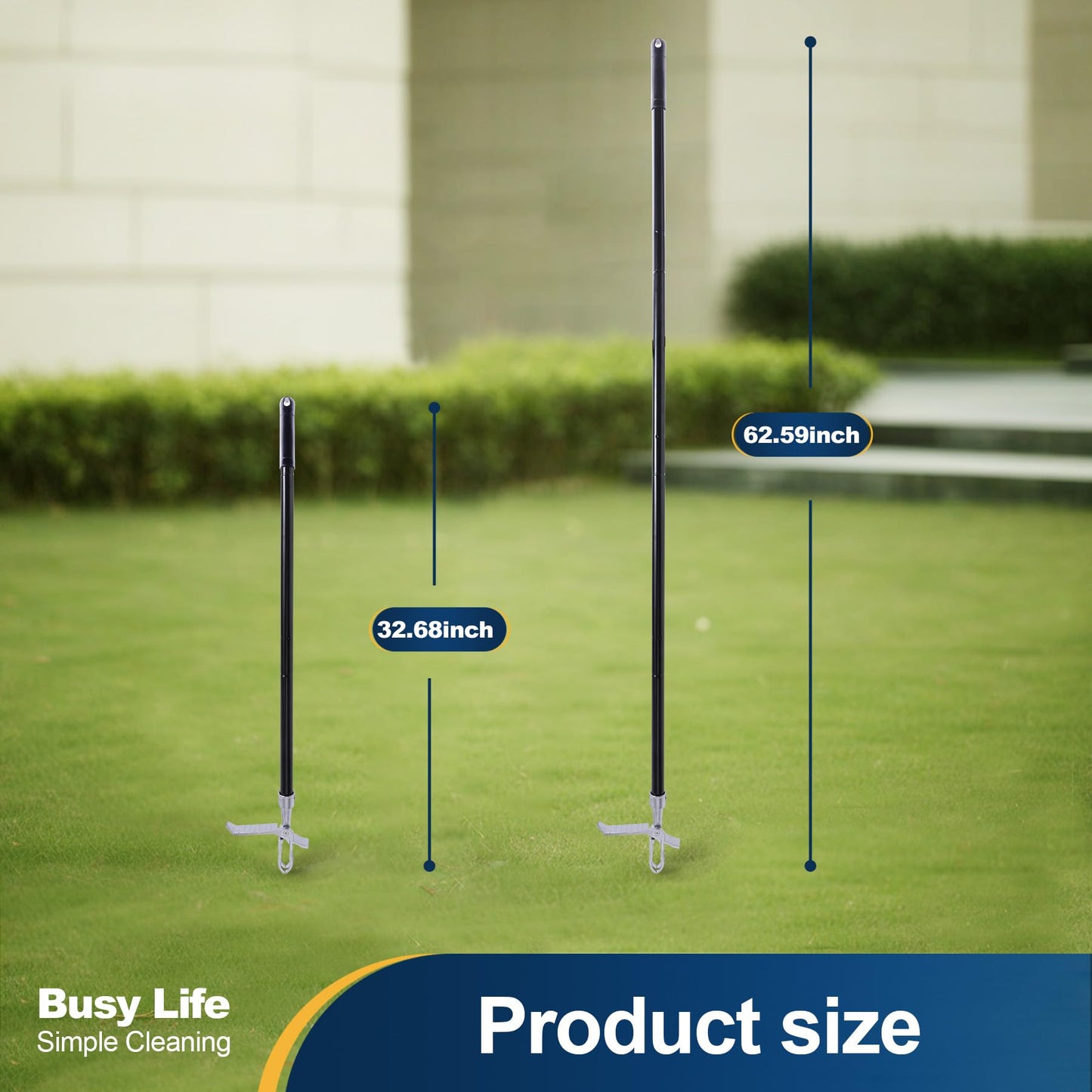 Yocada Weed Puller Tool Stand Up Weed Remover Tool with 4 Claw Steel Head Weeder Tool Long Handle Garden Hand Weeding Tool Easily Remove Weeds Roots Without Bending Pulling Kneeling 62.59"