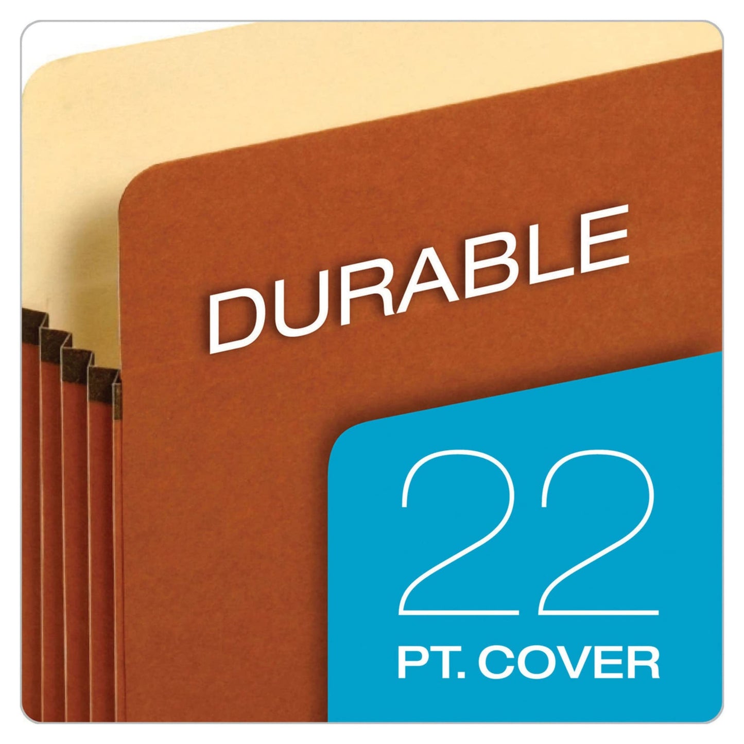 Pendaflex Expanding File Pockets, Letter Size, 5.25" Expansion, Reinforced with DuPont™ Tyvek® Material, Redrope, 10 per Box (1534G-OX)