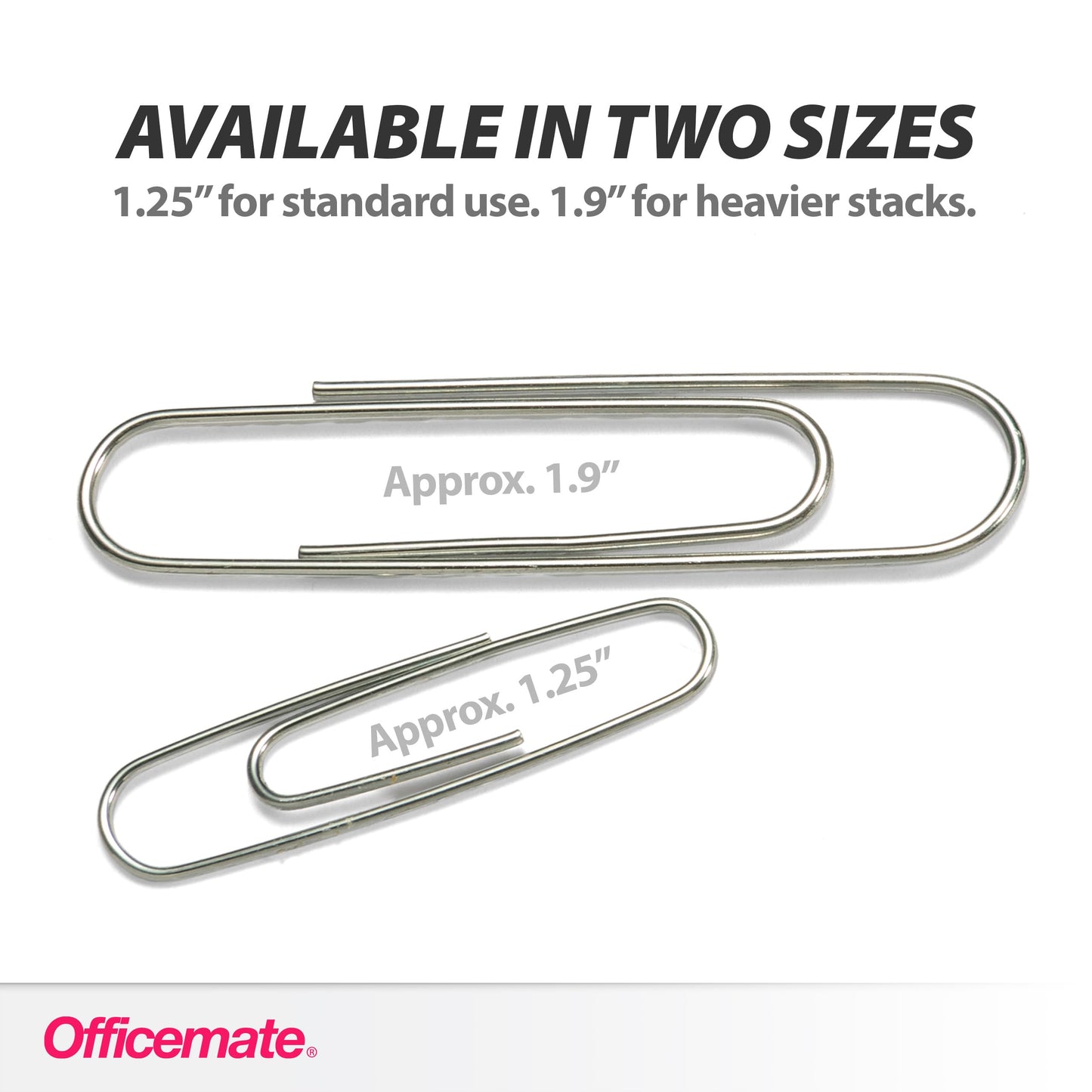 Officemate Giant Paper Clips, Pack of 10 Boxes of 100 Clips Each (1,000 Clips Total) (99914)