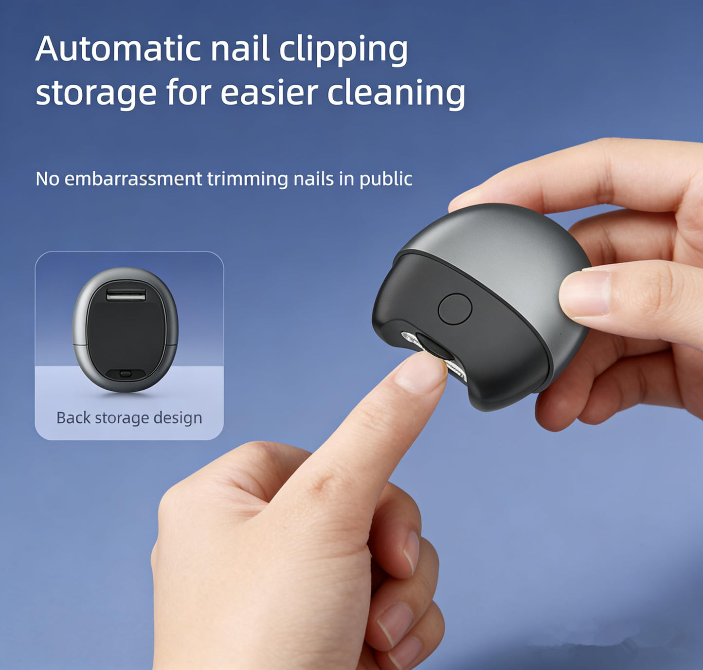 3 in 1 Electric Nail Clippers Toenail Clippers Electric Nail File Nail Clippers for Men Fingernail Clipper Nail Cutter Nail Clipper with Light and Scraps Storage(White)