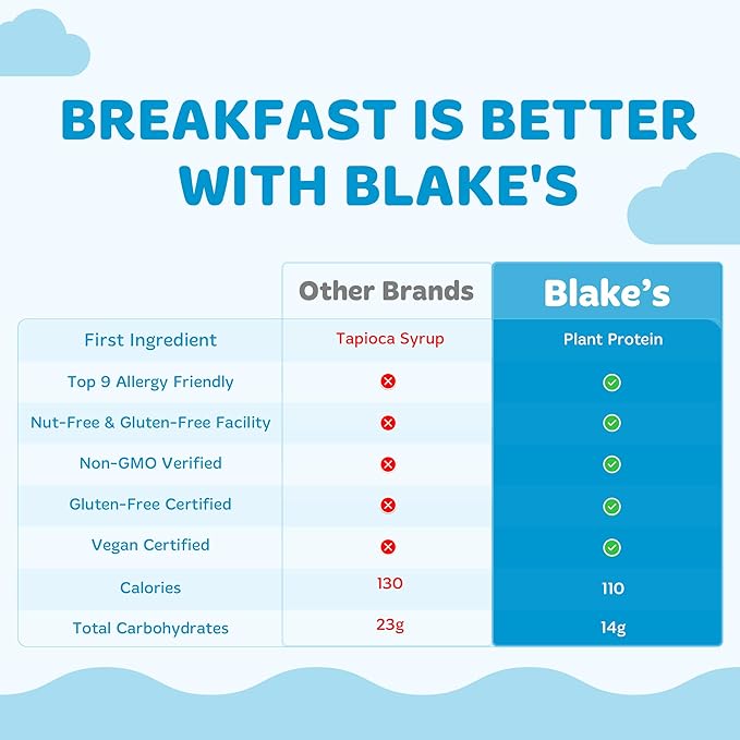 Blake's Seed Based Breakfast Bars with Protein — Chocolate Chip (24 Count), 5g Clean Plant-Based Protein, Gluten Free, Nut Free, Dairy Free & Vegan, Healthy Snacks for Kids or Adults, School Safe