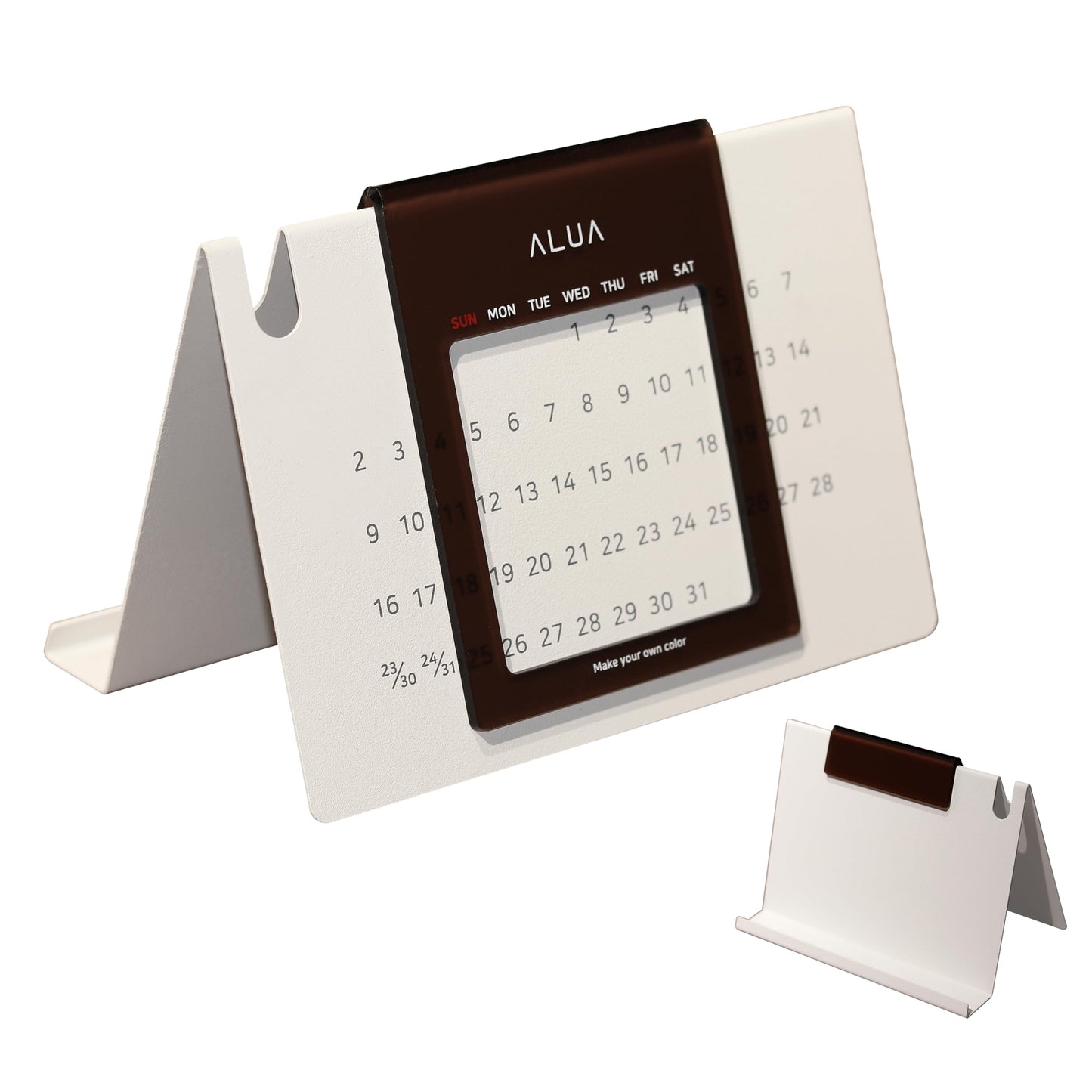 ALUA - Perpetual Calendar Premium Desk Calendar Reusable Yearly Planner Eco-Friendly and Timeless Design (Sand Cream)