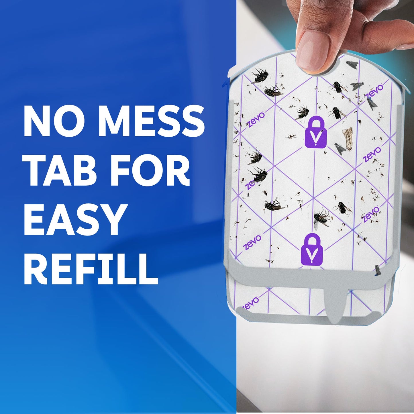 Zevo Flying Insect Trap Official Refill Cartridges - Fits Both Zevo Trap & MAX Indoor Fly Trap - Authentic Trap+Lock Technology to Catch Gnats, House & Fruit Flies (6 Official Refill Cartridges)