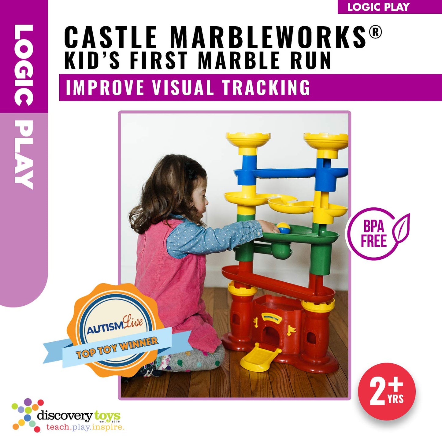 Discovery Toys Castle MARBLEWORKS® Marble Run | Kid-Powered Learning | STEM Educational Building Block Toy Learning & Childhood Development 2 Years Old and Up