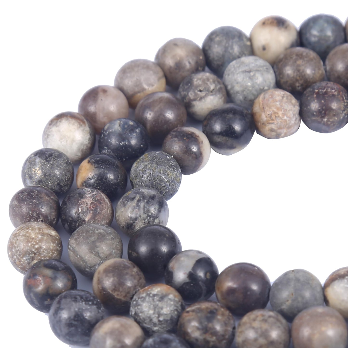 Natural 8mm Black Amazonite Gemstone Beads Energy Healing Crystal Round Loose Stone Beads for Jewelry Making DIY Bracelets Necklaces