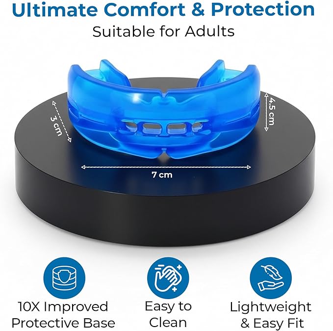 Reviv Mouth Guard for Grinding Teeth at Night | Food-Grade Silicone Night Guard | Bite Guard for Teeth Clenching Nighttime Protection During Sleep for Men & Women as Anti Jaw Clenching (Large Adults)