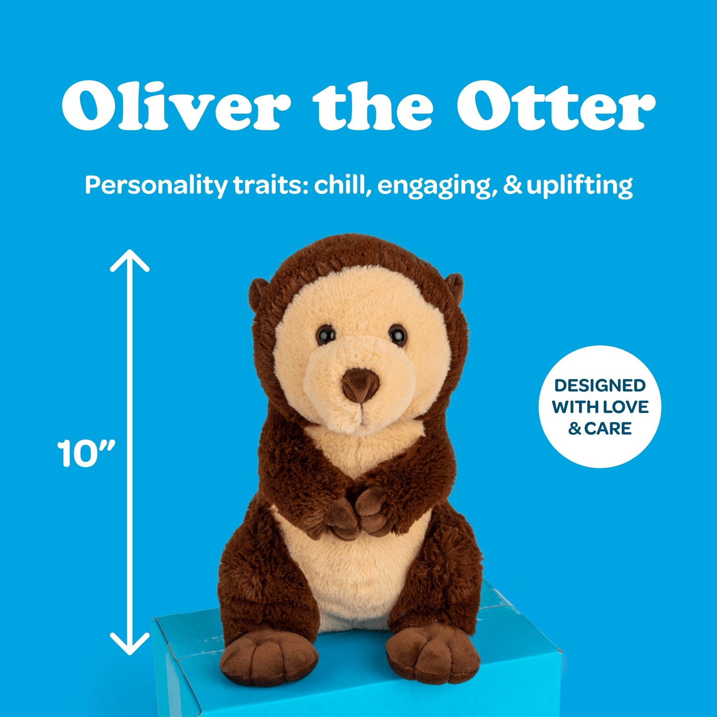 SendAFriend Oliver The Otter Stuffed Animal Care Package, Someone Loves You Box, Great Gift for Any Reason (Love You Notecard)