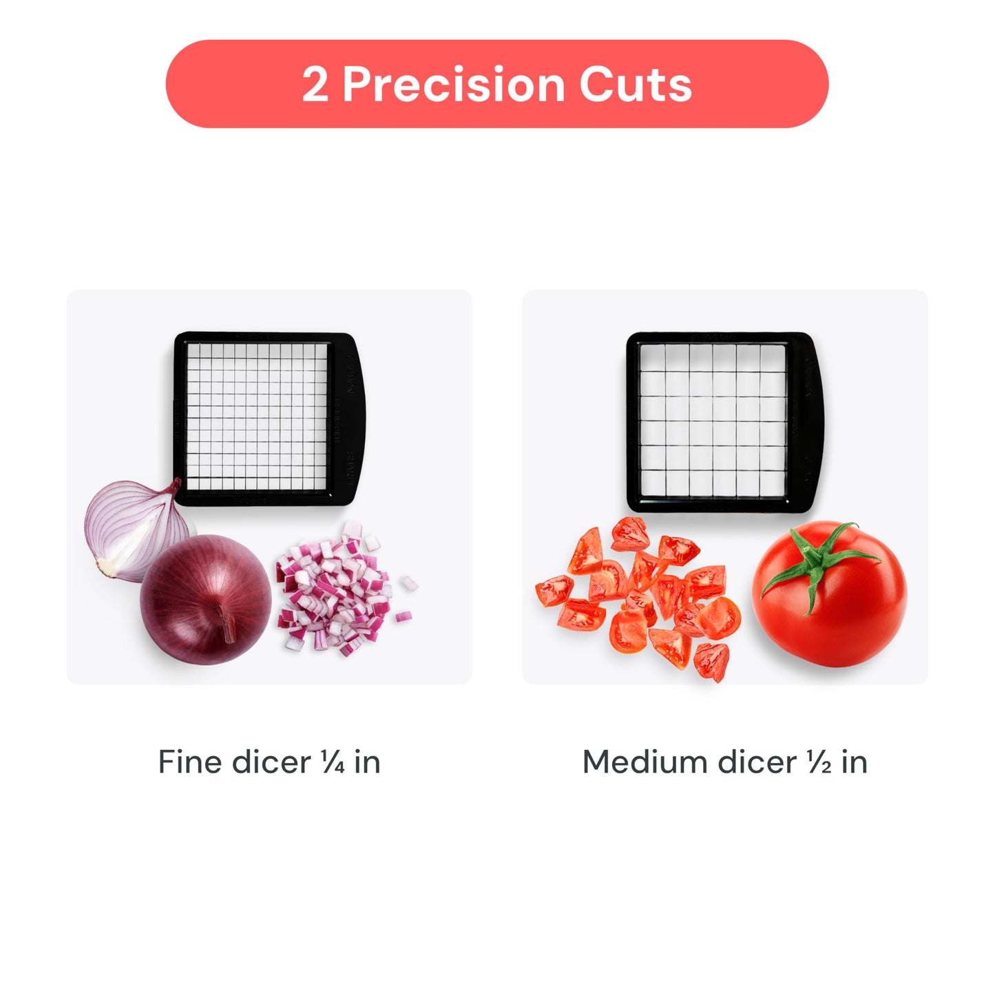Fullstar The Original Pro Chopper - Vegetable Chopper and Dicer, Food Chopper with Container, Fruit Cutter, Kitchen Gadgets & Gifts, Home Essentials (2 in 1, White)