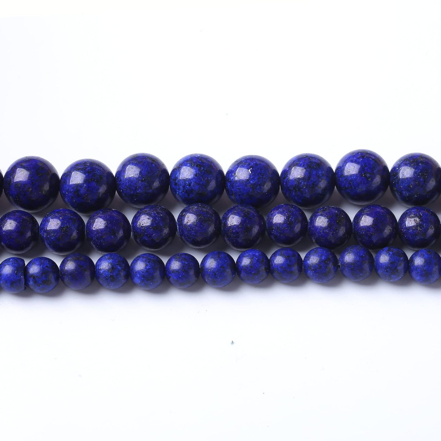 10MM Lapis Lazuli Stone Round Loose Beads Natural Gem Beads Crystal Energy Stone Beads for Jewelry Making DIY Bracelet Necklace