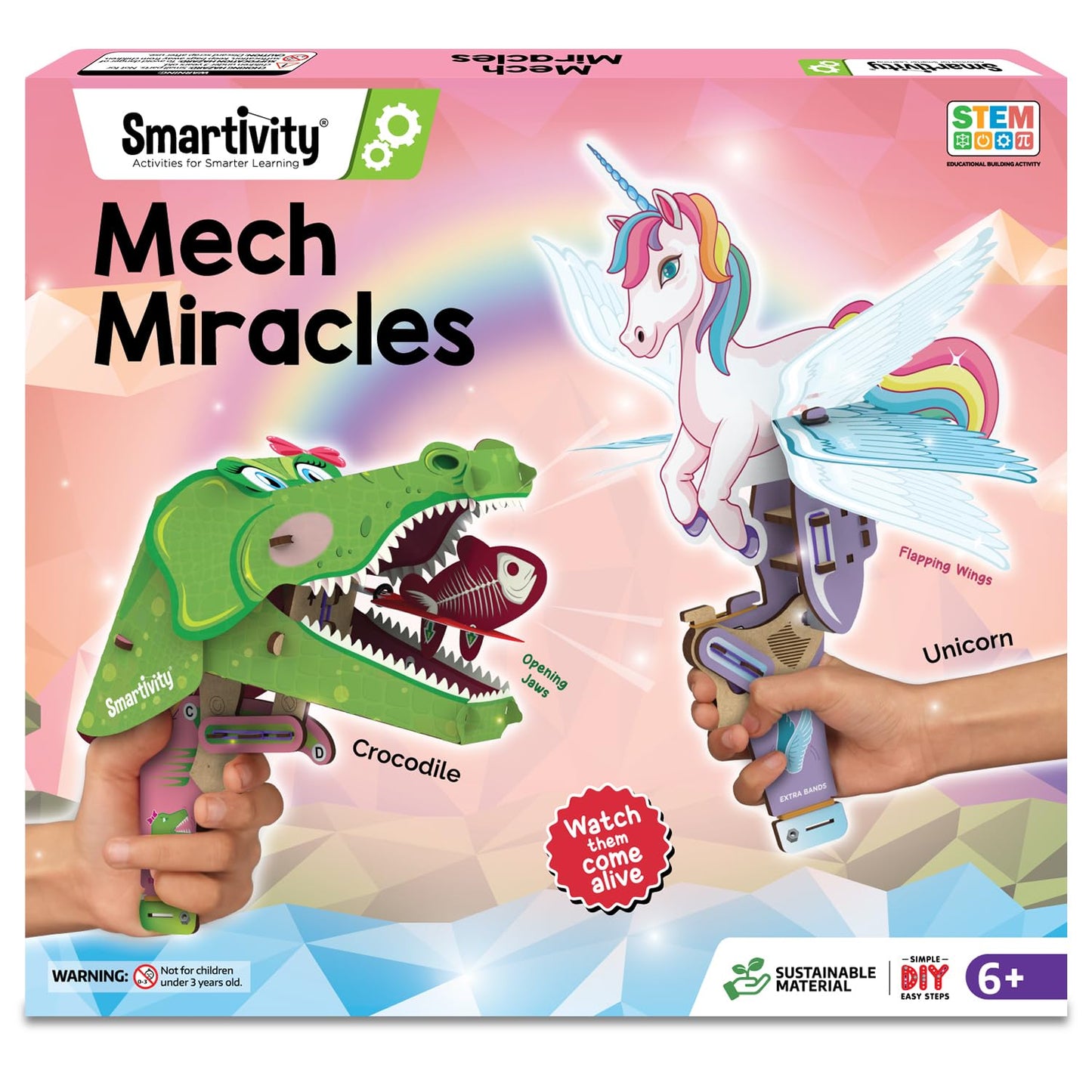 Smartivity Mech Miracles - Magical Unicorn & Cute Crocodile for Girls Ages 6,7,8,9,10,11,12 Years I DIY Craft Kit | Christmas, Birthday Gifts for Boys & Girls