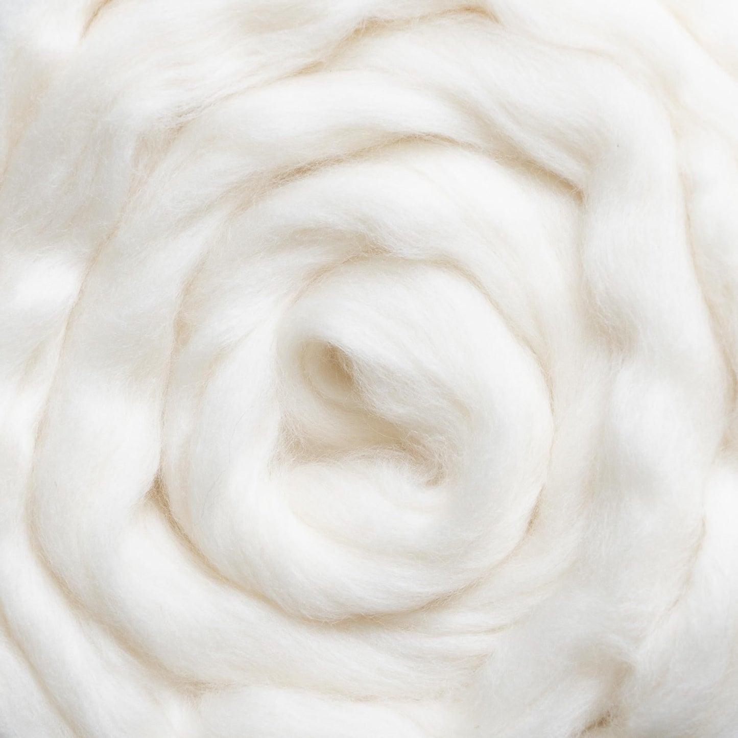 1 lb Merino Wool Roving Bulk 25 Micron, for Needle & Wet Felting, Hand Spinning Soft Chunky Jumbo|100% Natural Undyed (Off-White) Wool Yarn, Core, Combed Stuffing Clean carded