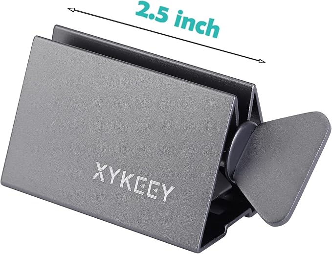 XYKEEY Toothpaste Tube Squeezer - Set of 2 Toothpaste Squeezer Rollers, Metal Toothpaste Tube Wringer Seat Holder Stand (Gray)