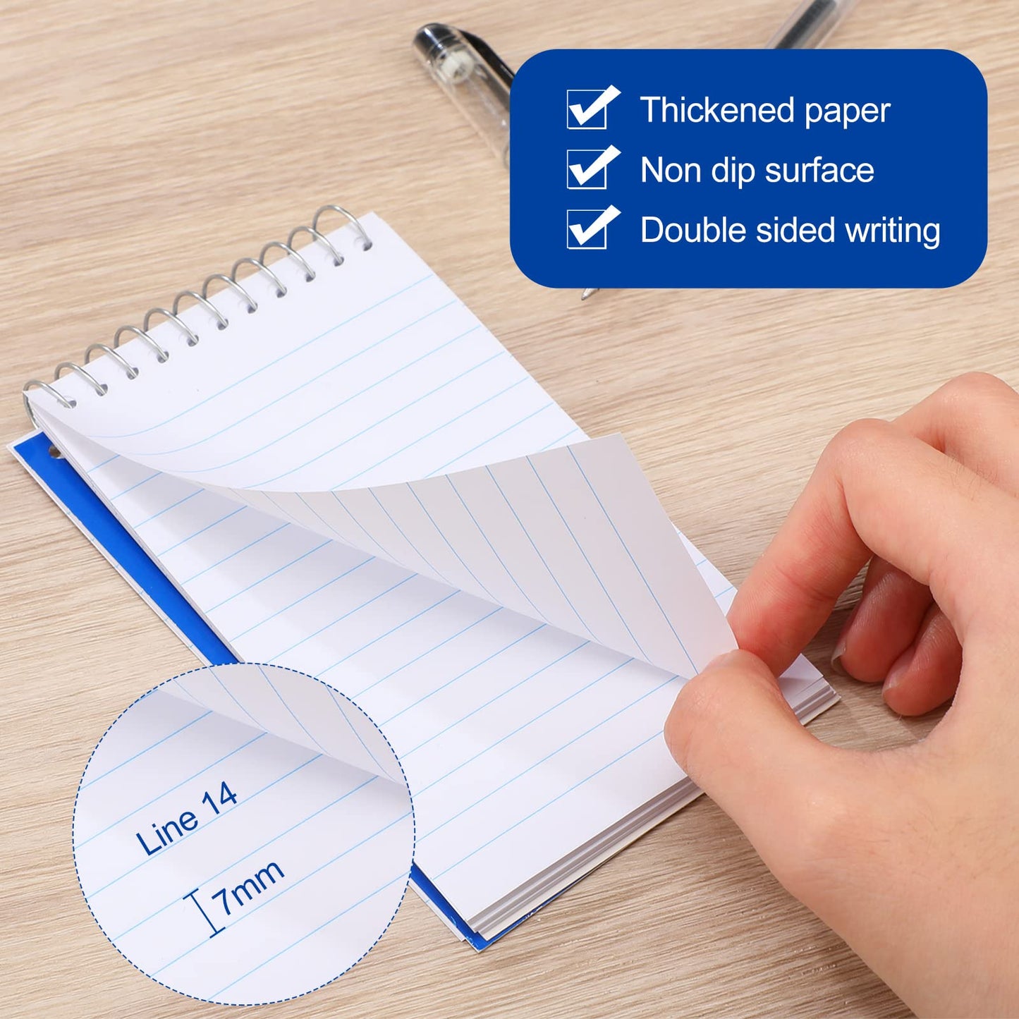 Leelosp 50 Pcs Small Spiral Notebooks 3'' x 5'' Mini Memo Spiral Notepads Pocket Size Steno Pads with Lined & Wire Bound for School Classroom Office Nurse Essentials, 75 Sheets/Pad (Neon)