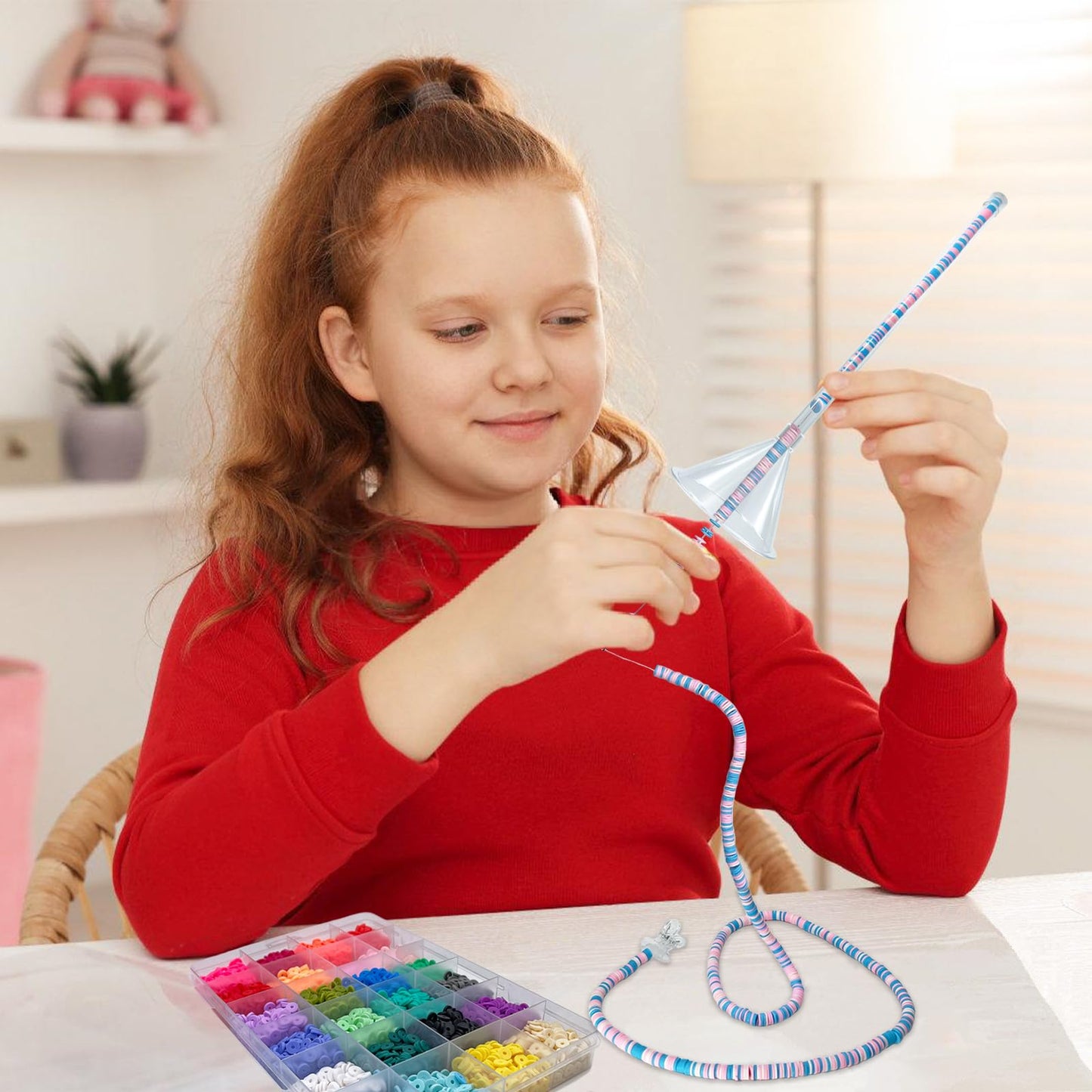 Xmada Beading Funnel - Bead Making Kit with 2 PCS Tools, Needles for Jewelry Making, Bracelets, Necklaces