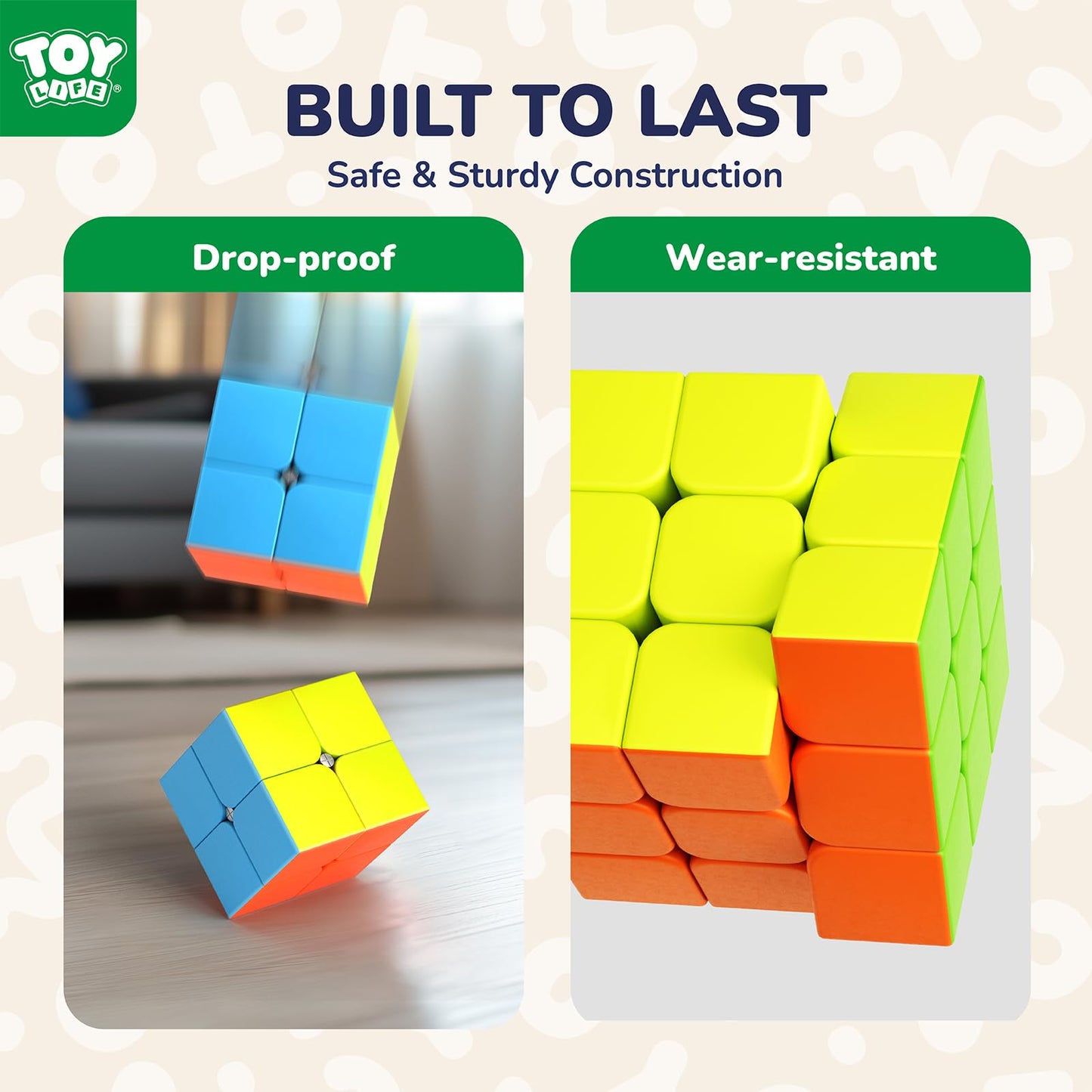 STEAM Life Speed Cube Set 10 Pack Magic Cube | Includes 2x2 3x3 4x4 5x5 Speed Cube, Pyramid Cube, Megaminx Cube Puzzle Cube Bundle Collection Cube, Toys Gift for Kids & Adults