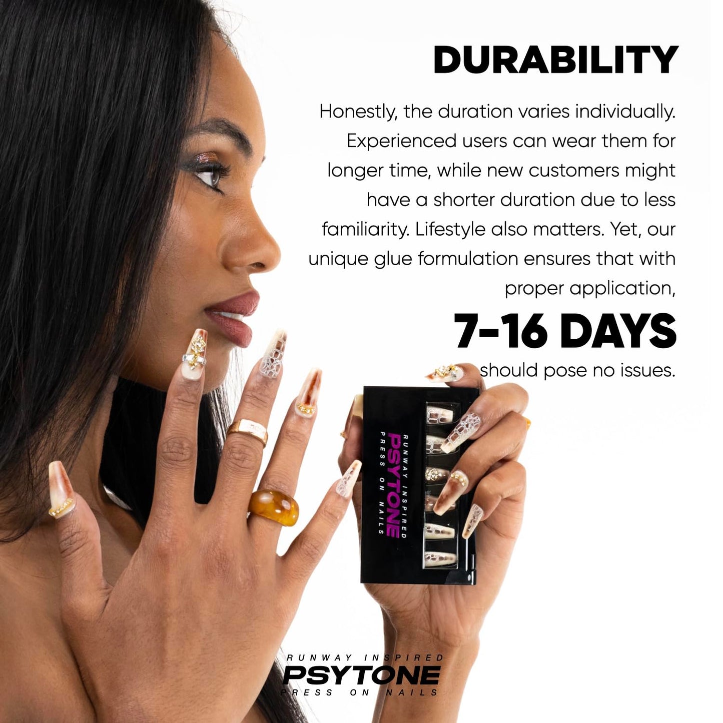 PSYTONE Press on Nails Medium Square Leopard French Tip Fake Nails with Bow Desings Nude Glue on Nails Glossy False Nails Press ons Acrylic Stick on Nails for Women 30 Pcs
