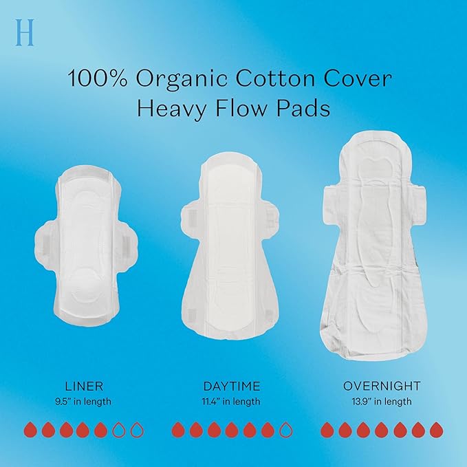 The Honey Pot Company - 80ct - Non-Herbal Heavy Panty Liners for Women w/Wings - Organic Cotton Cover & Ultra-Absorbent Core - Sanitary Pads - Feminine Care - FSA & HSA Eligible
