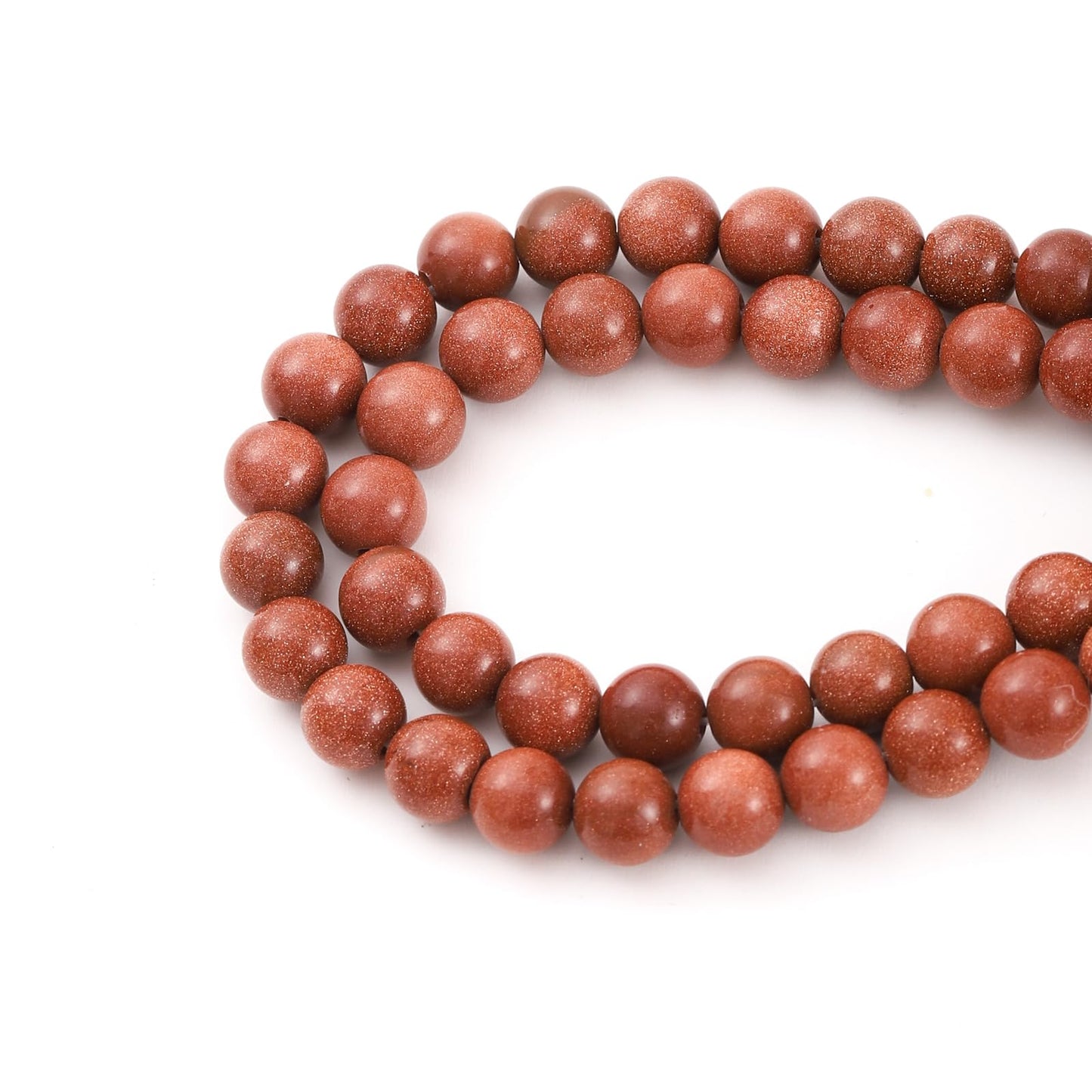 10mm 38pcs DIY Natural Gold Sandstone Beads Round Healing Crystal Gemstone Loose Beads for Jewelry Making Handmade Bracelet Necklace