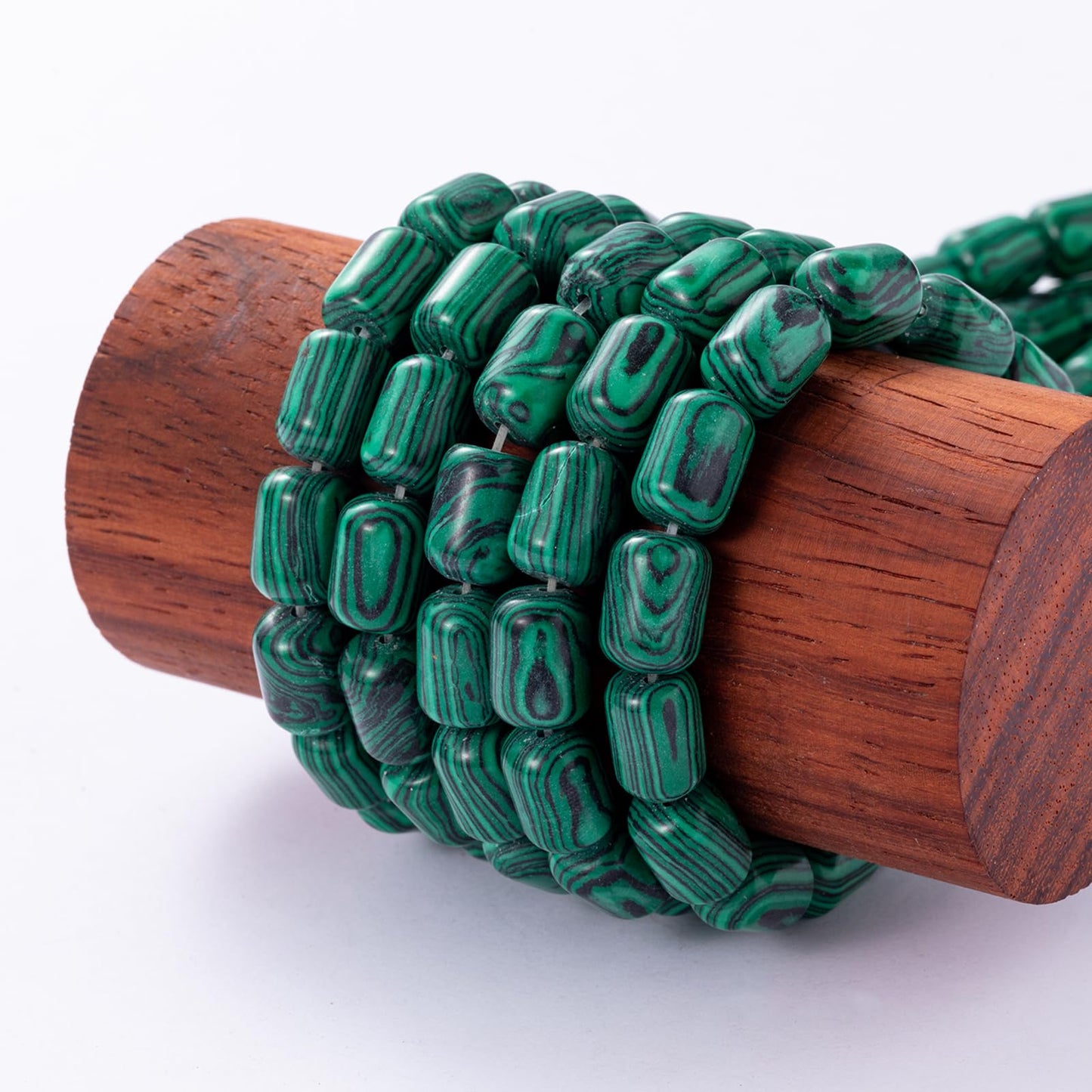 Natural Malachite Cylinder Tube Beads 10x14mm 38cm/str Loose Semi Gemstone Stone Beads for Making Bracelets Necklace