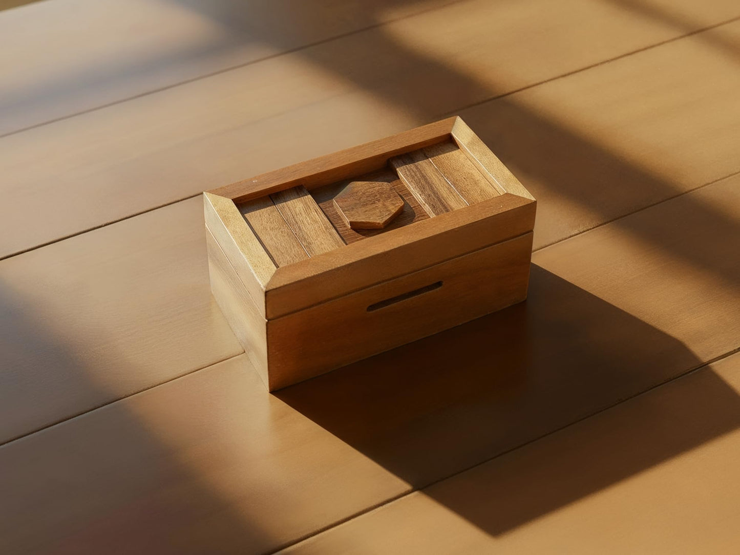 BSIRI Canopic Chest Challenging Brain Teaser Wooden Mind Puzzles and Use as Money Stash Jewelry 3D Puzzle Lock Box Gift Card Money Puzzle for Cash Gift