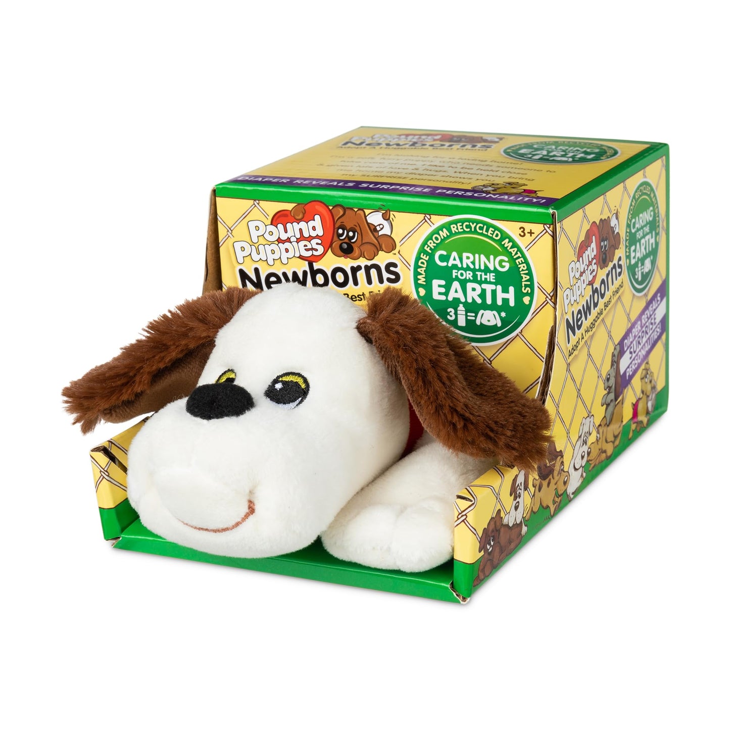 Pound Puppies Newborns Plush - Hungry - Cream, Eco Friendly