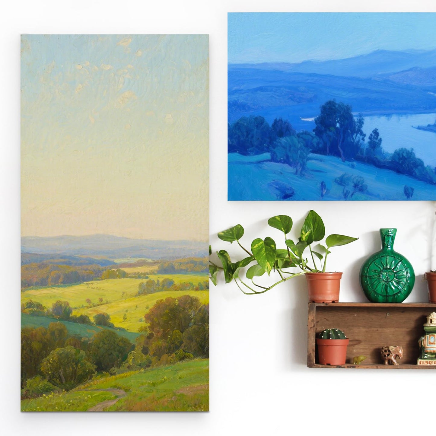 Falling in Art 2 Pack Unfinished Wooden Canvas Panels, 12x24 Gallery Birch Wood Panels Kit, 1 1/2" Deep Art Cradle Boards for Acrylic Painting, Pouring and Burning