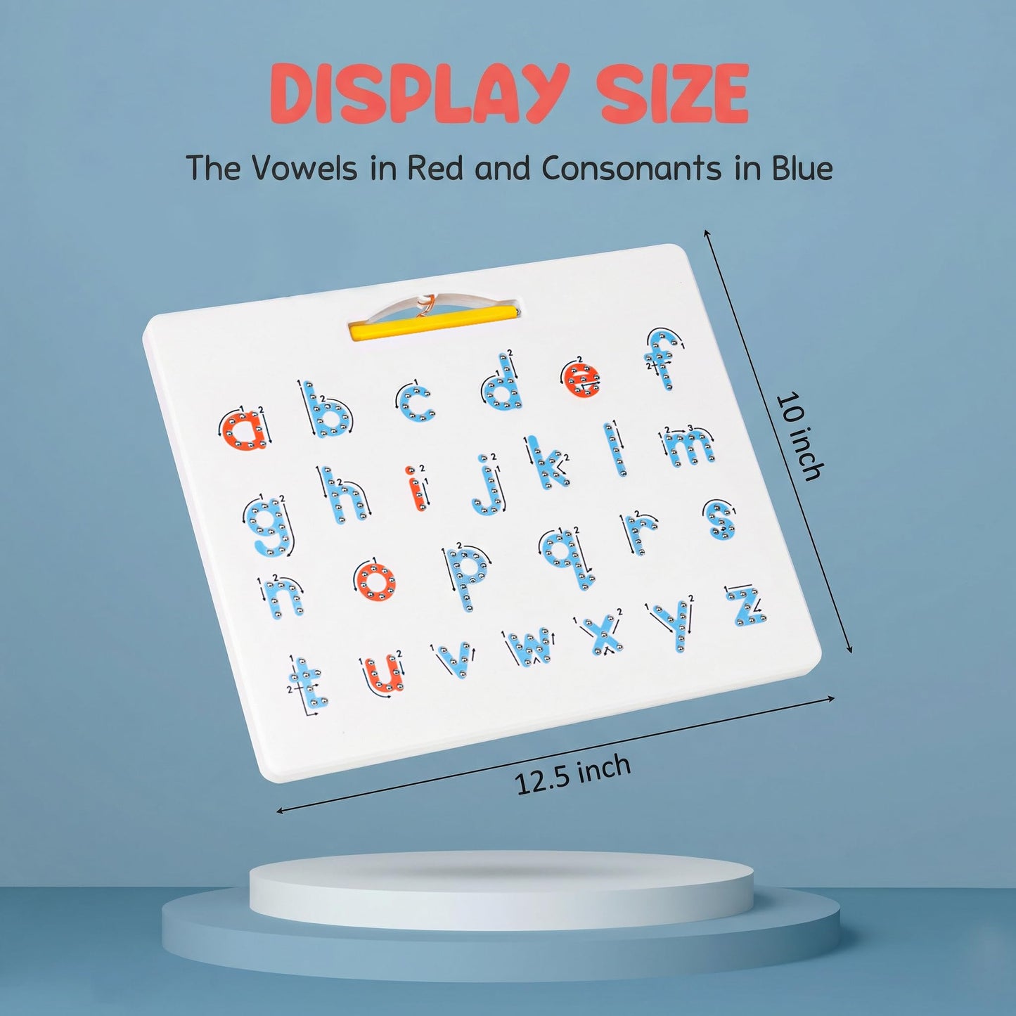 LovesTown Magnetic Alphabet Tracing Board, Double Sided Magnetic Letter Board for Kids Preschool Educational Learning Toys for Toddlers