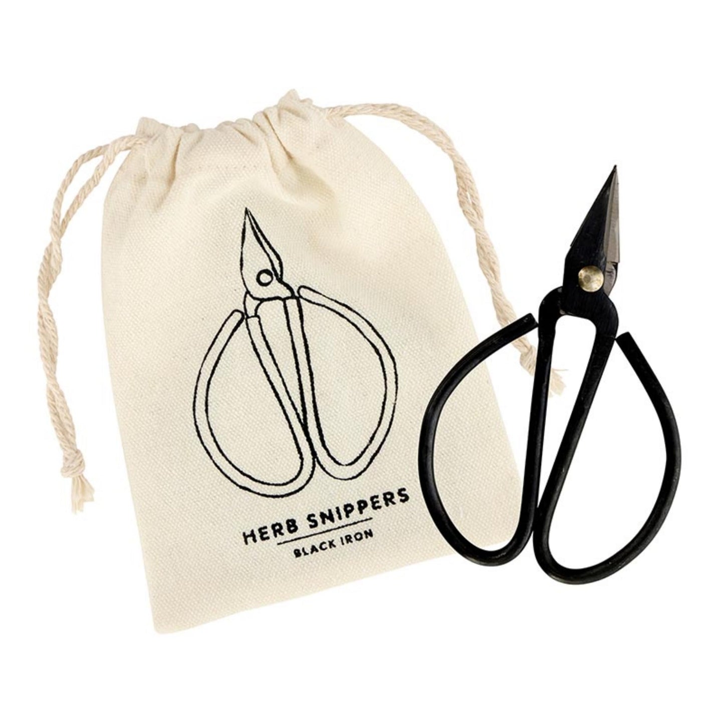 Santa Barbara Design Studio Kitchen Herb Shears Garden Scissors Herb Snipper, 5" Long, Black